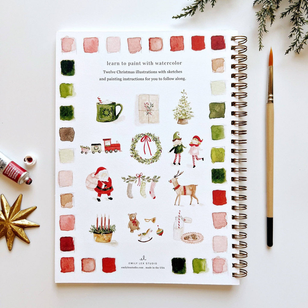 Christmas Watercolor Workbook by Emily Lex
