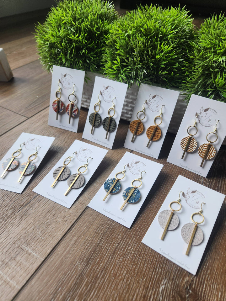 Mini-Jude Genuine Leather Earrings