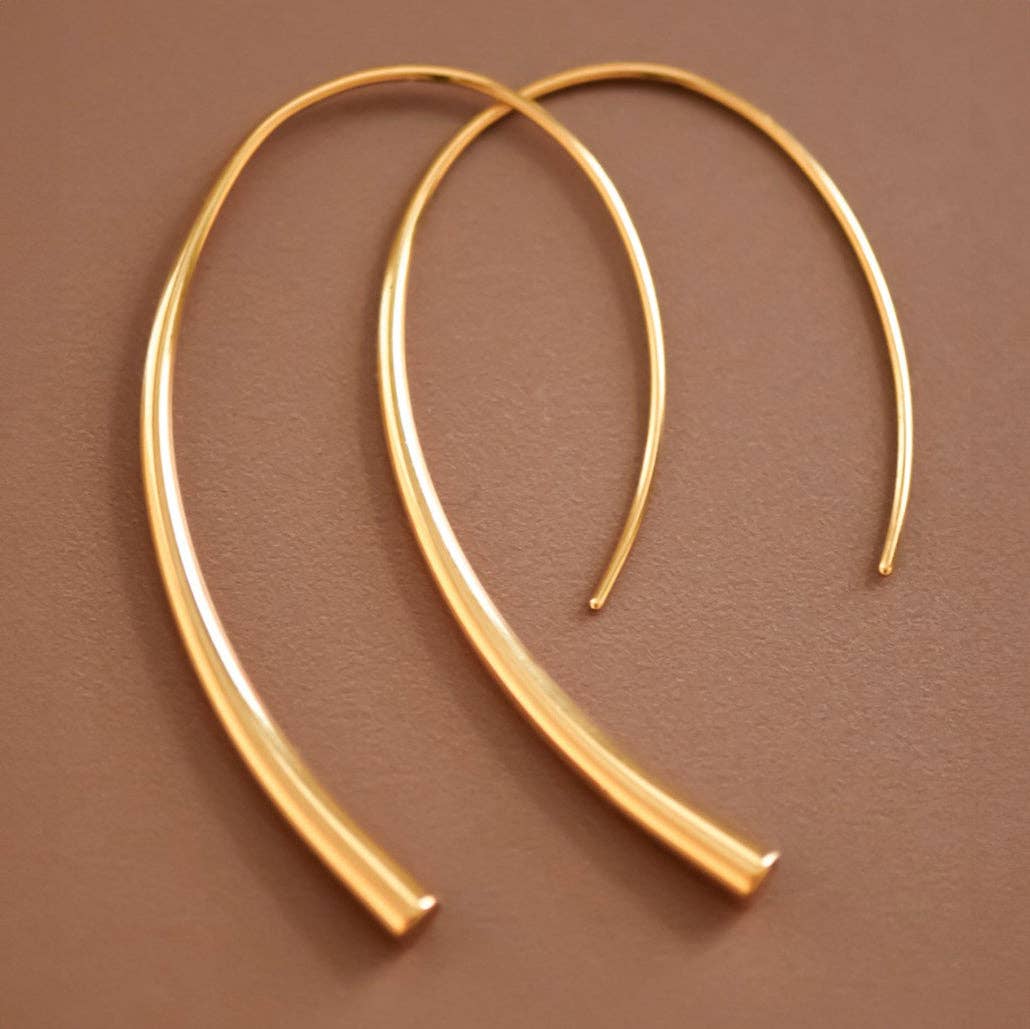 18K Gold PVD Plated Waterproof Stainless Steel Hoop Earrings