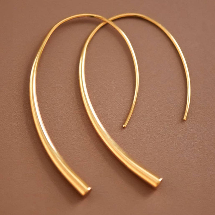 18K Gold PVD Plated Waterproof Stainless Steel Hoop Earrings