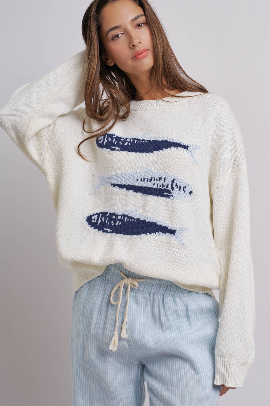Sardine Oversized Drop-Shoulder Sweater