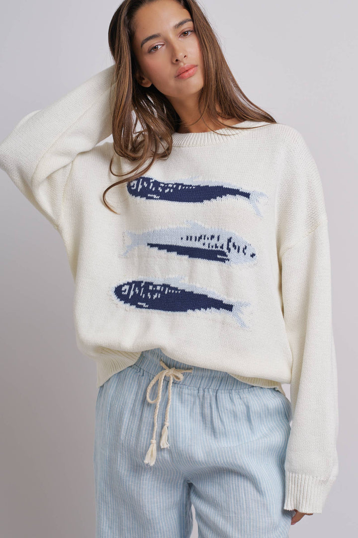 Sardine Oversized Drop-Shoulder Sweater
