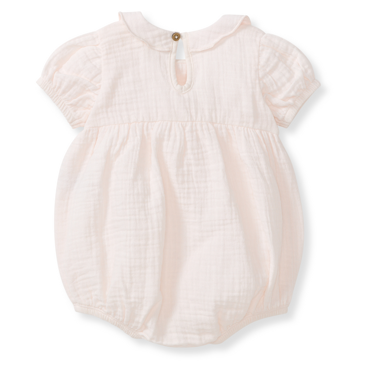 Baby Girl Muslin Collar Bubble Romper