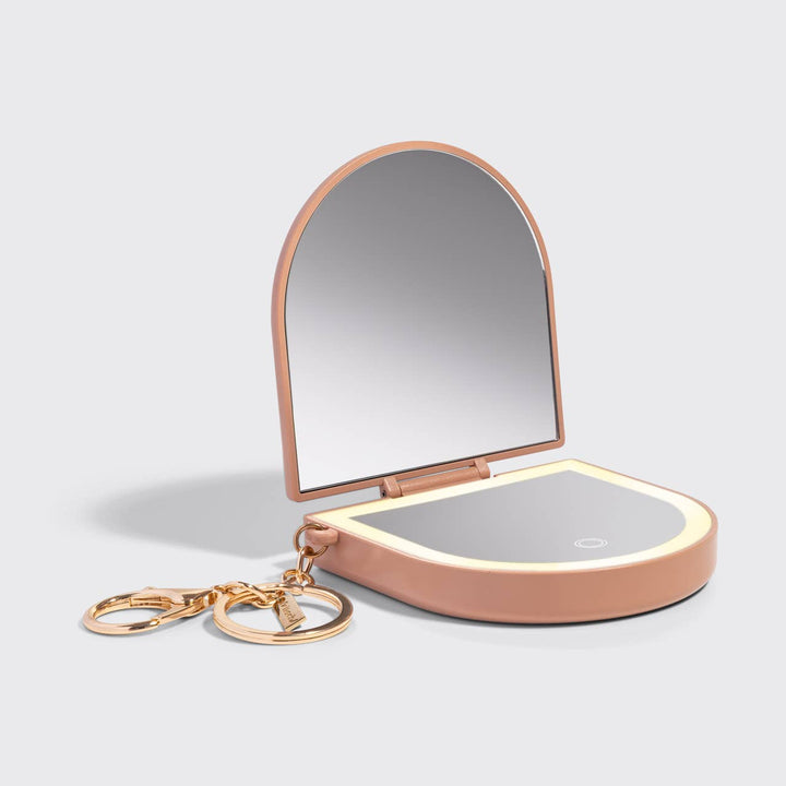 Terracotta Compact Mirror Keychain by Kitsch