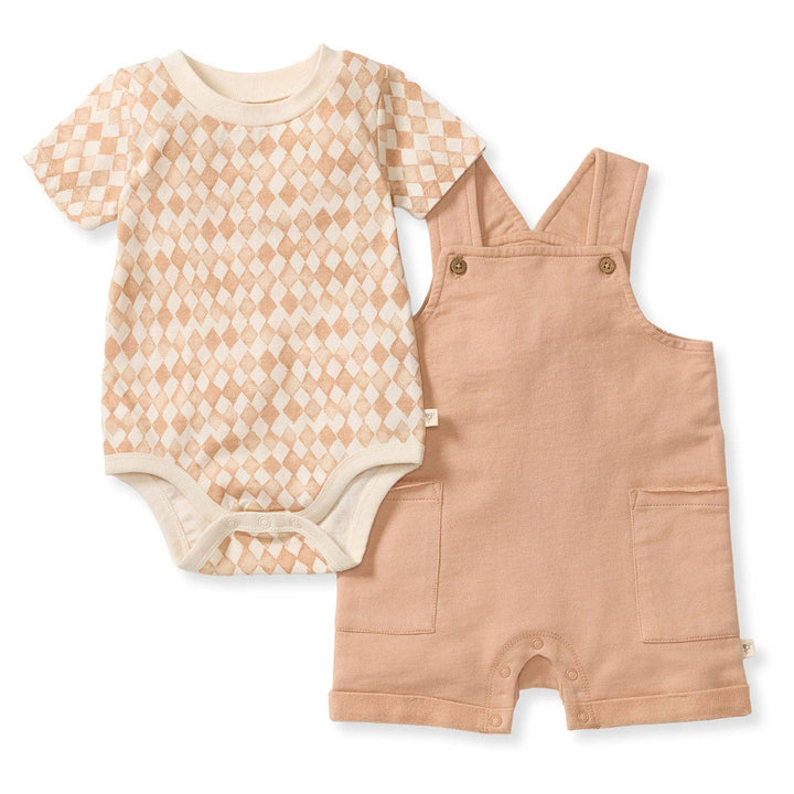 Diamond Tile Baby Boy Romper & Bodysuit Set