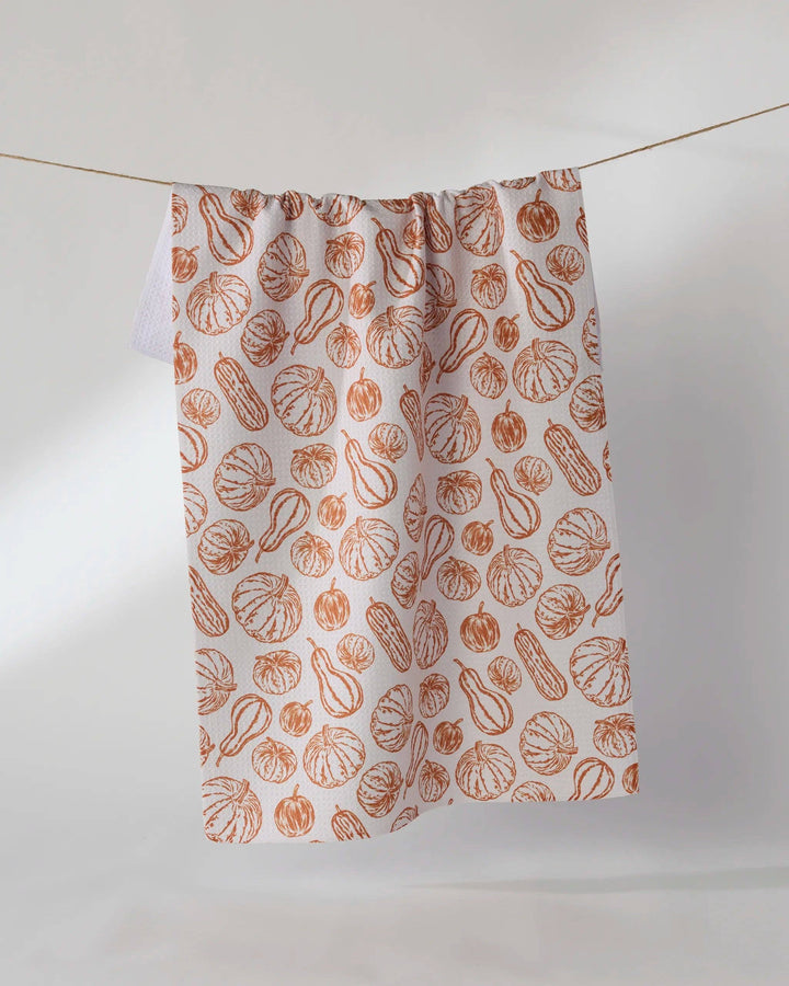 Harvest Sketch Tea Towel by Geometry
