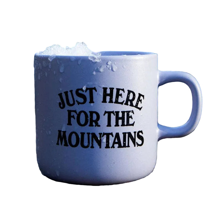 Just Here For The Mountains Lilac Mug