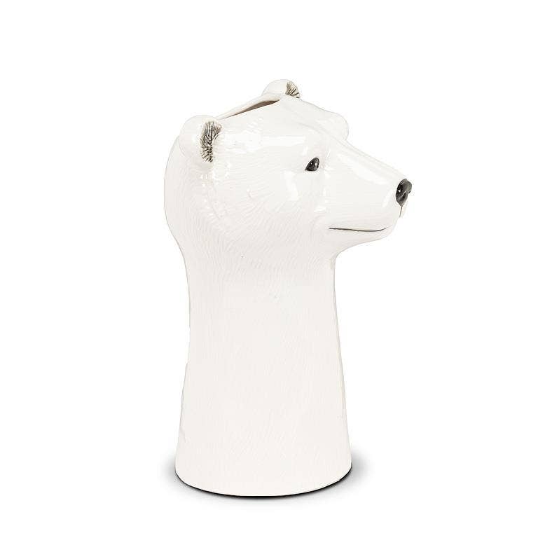 Polar Bear Vase-9"H