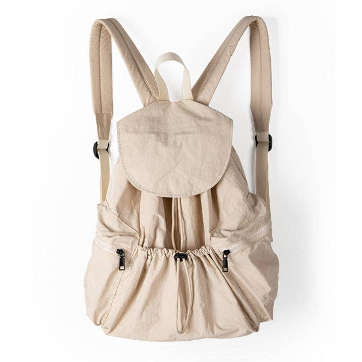Solid Color Nylon Backpack