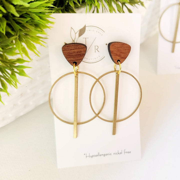 Isla Gold Hoop and Bar Earrings