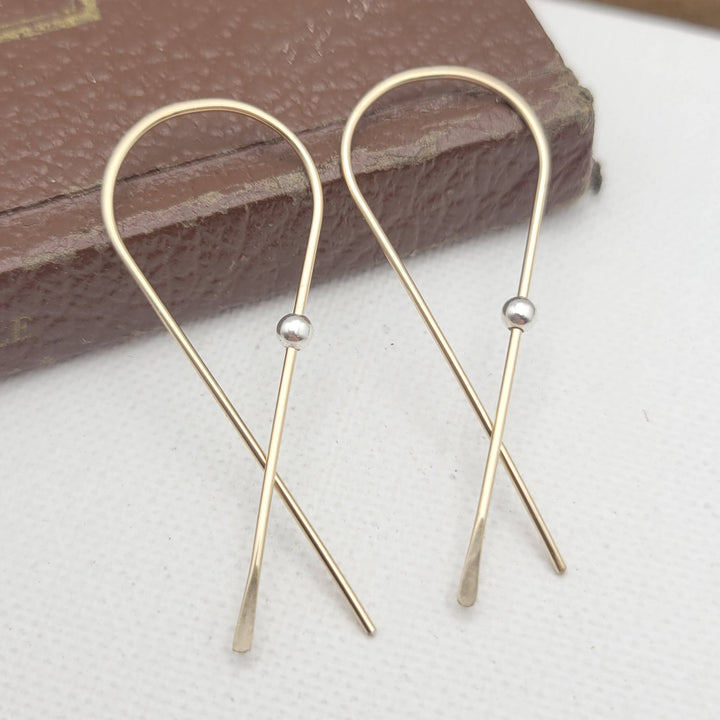 Wishbone Threader Earrings - 14k Gold Filled