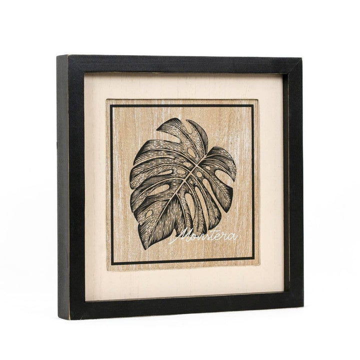 Reversible Wood Monstera Wall Art