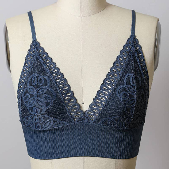 Mocha Lace Longline Seamless Bralette