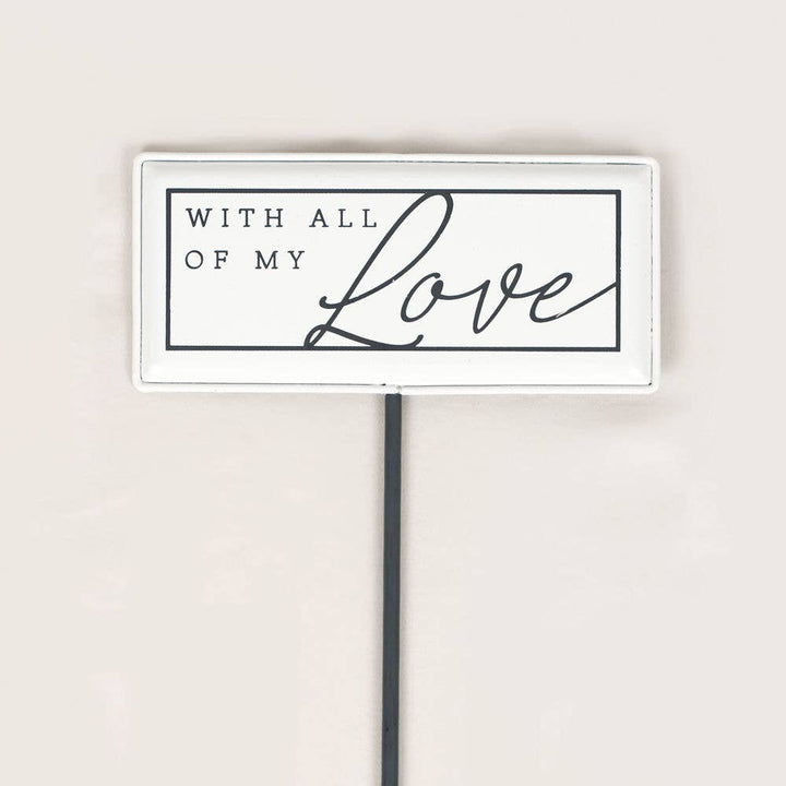 With All Of My Love Enamel Floral Pick