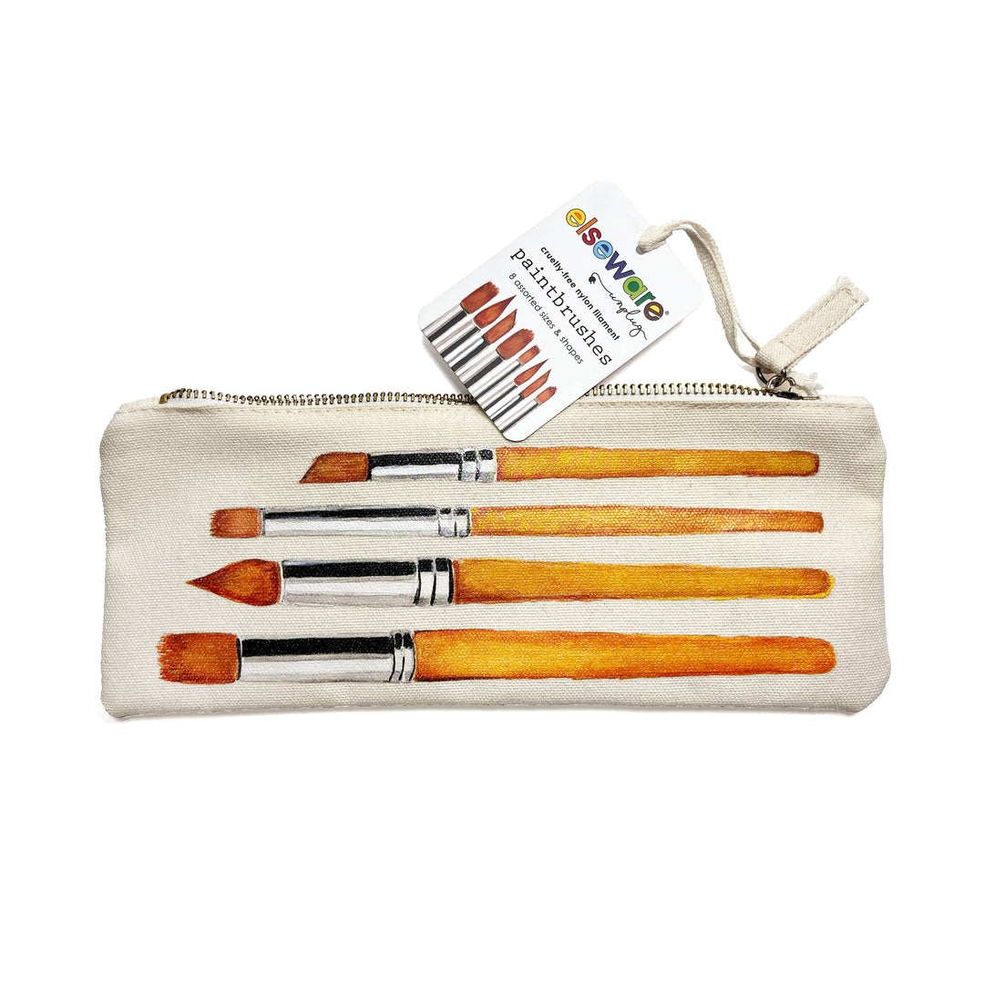 Paintbrush Set in Canvas Bag