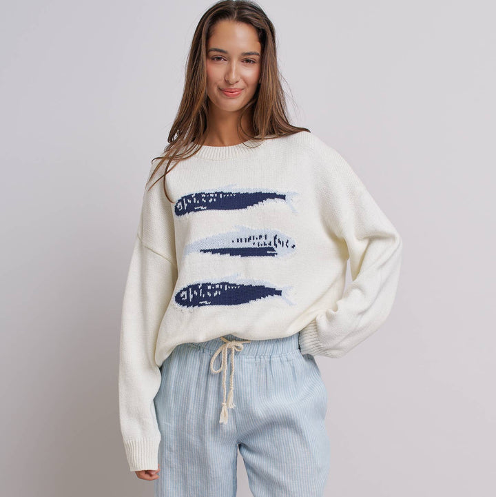 Sardine Oversized Drop-Shoulder Sweater