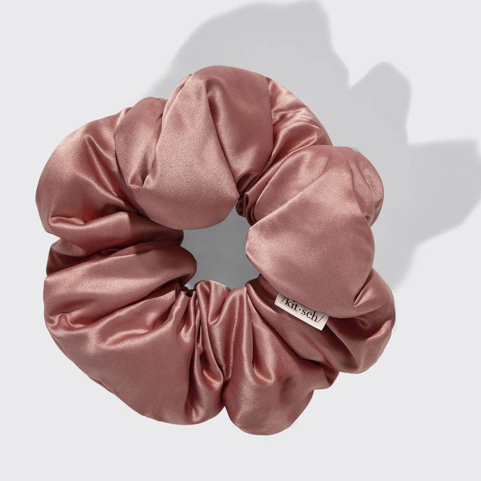 Blush 4 pc Satin Pillow Scrunchies