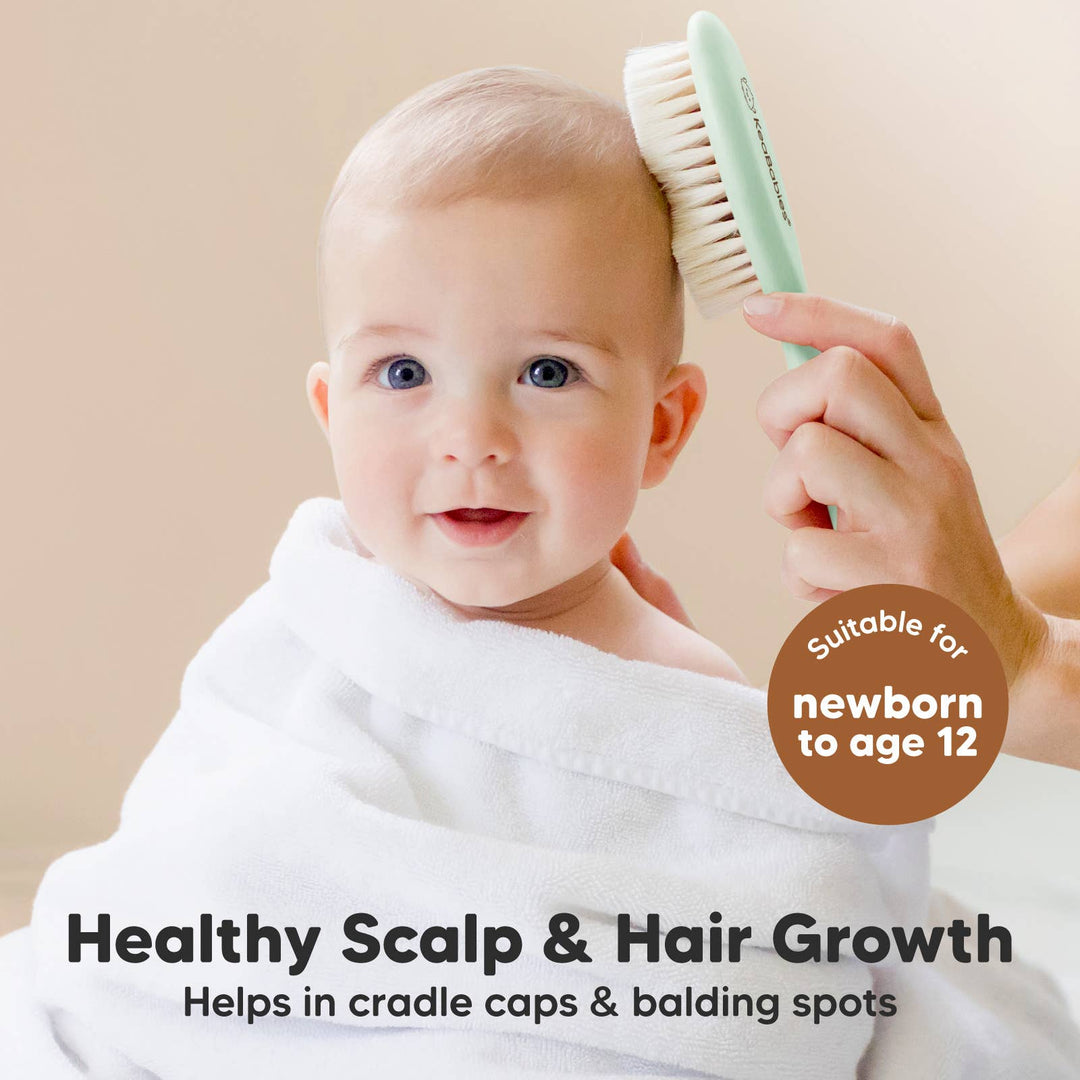 KeaBabies Baby Hair Brush - Sage
