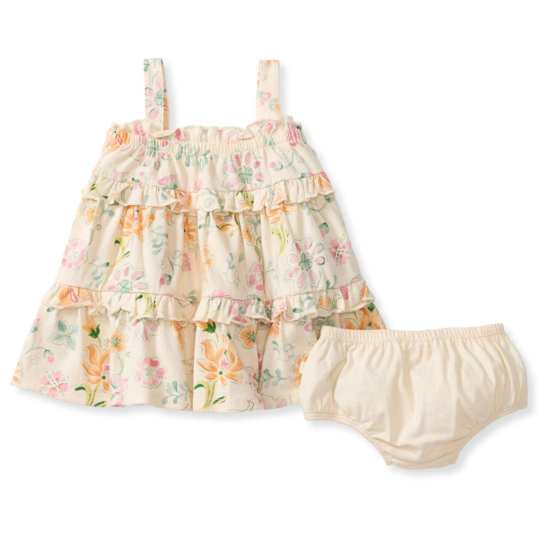 Mediterranean Floral Organic Cotton Dress