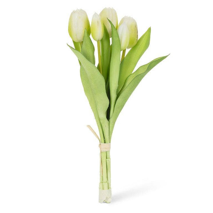 Lifelike 5 Stem White Tulip Bunch
