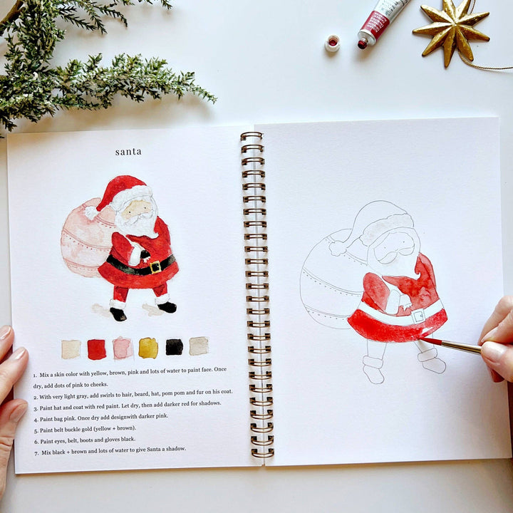 Christmas Watercolor Workbook by Emily Lex