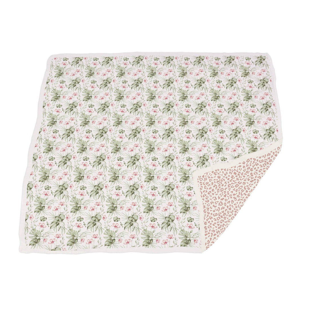 Silver Pink Orchid and Little Leopard Blanket