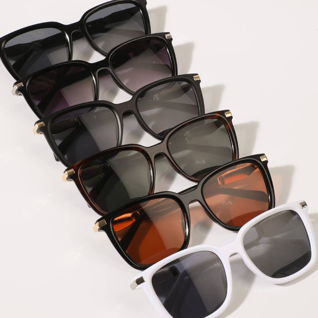 Metal Deco Frame Fashion Sunglasses