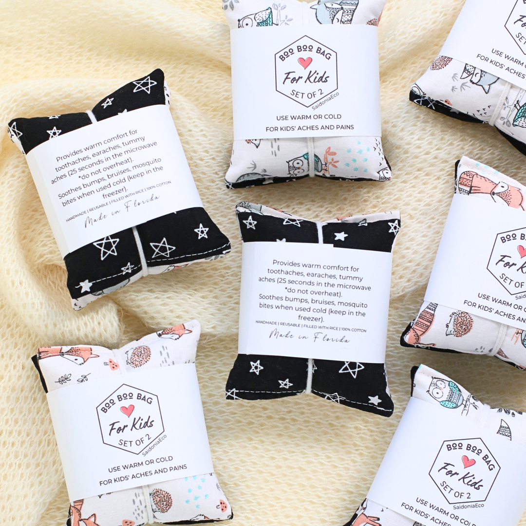 Boo Boo Bag Hot Cold Rice Packs 2pc. Bundle