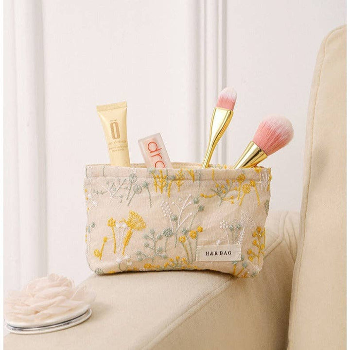 Colorful Embroidery Portable Cosmetic Bag