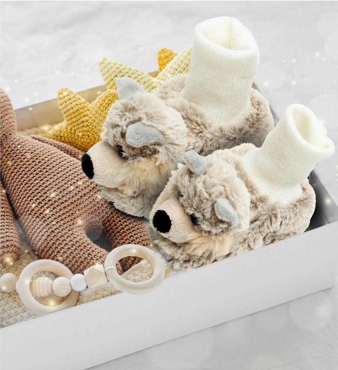 Super Soft Plush Baby Shoes - Wolf