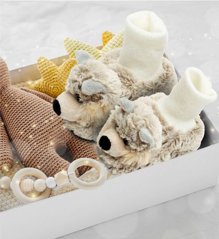 Super Soft Plush Baby Shoes - Wolf