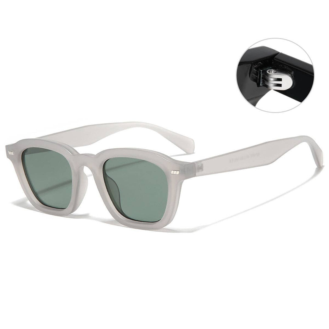Green Lens Polarized Oversize Square Frame Sunglasses