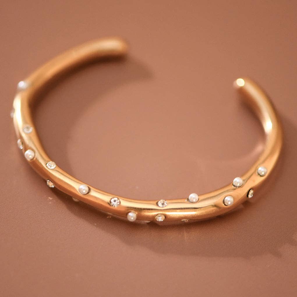 18K Gold PVD Plated Waterproof Stainless Steel Cuff