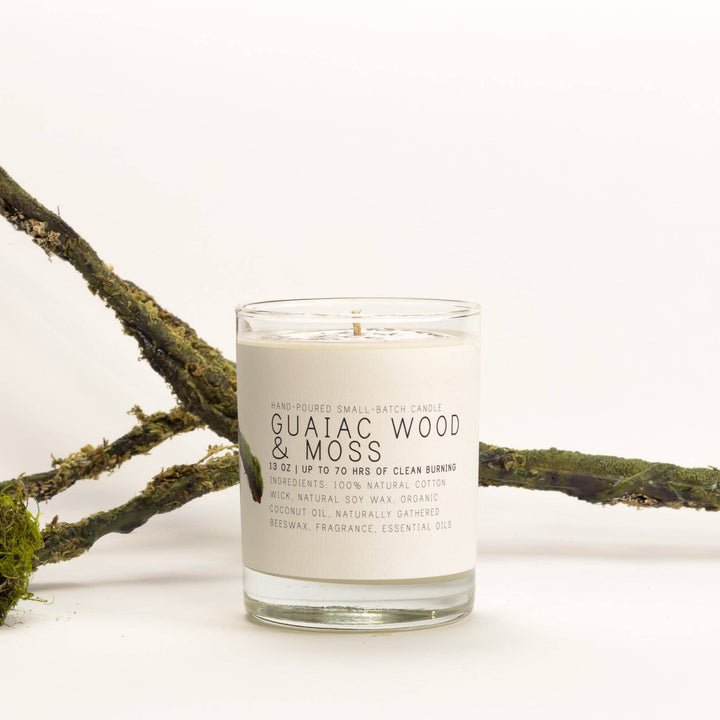Guaiac Wood & Moss Candle by Just Bee