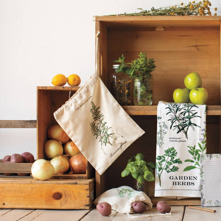 Garden Herbs Dishtowel