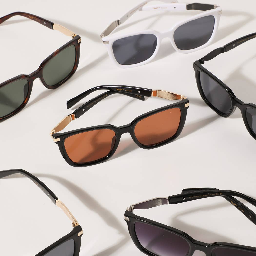 Metal Deco Frame Fashion Sunglasses