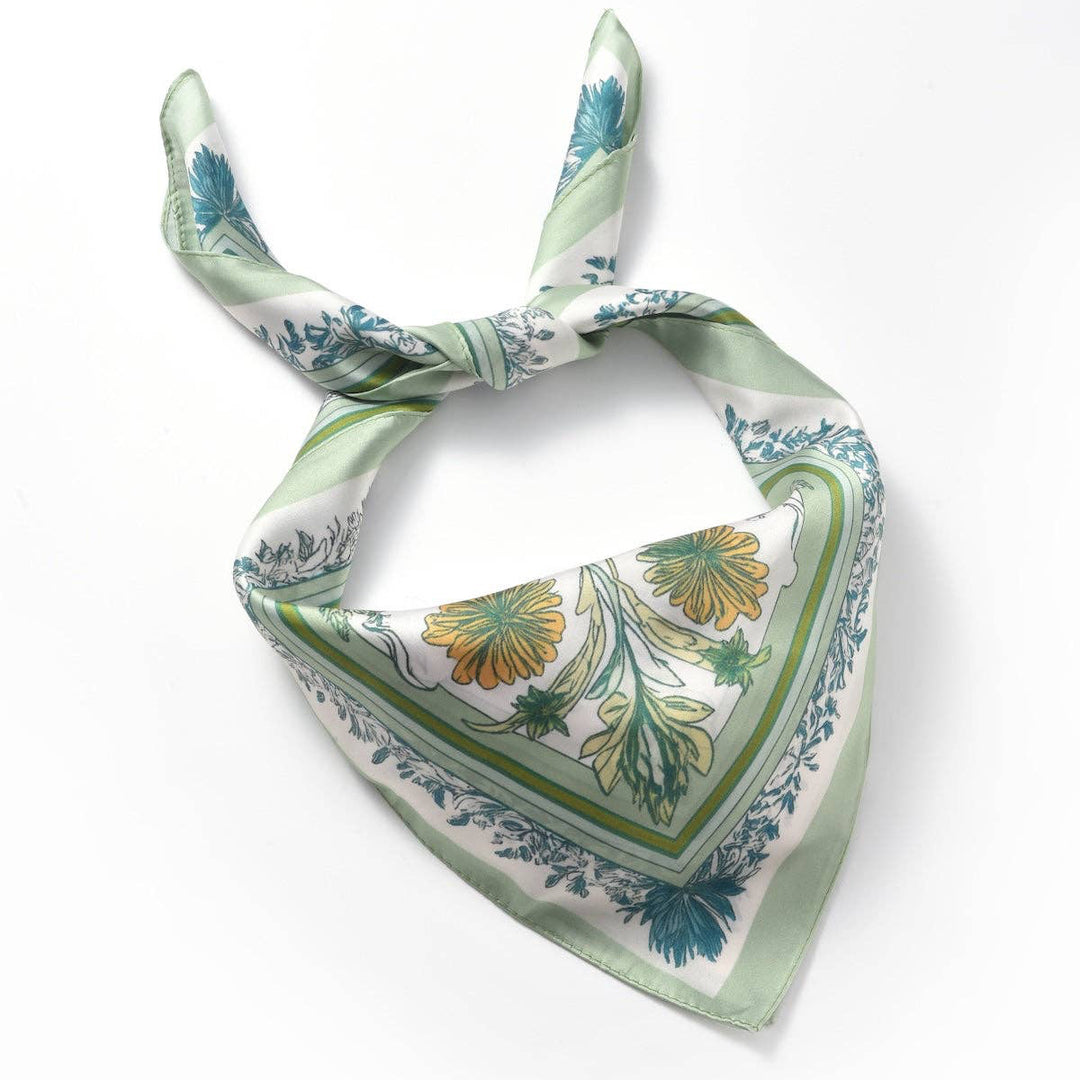 Vintage Botanical Border Square Scarf