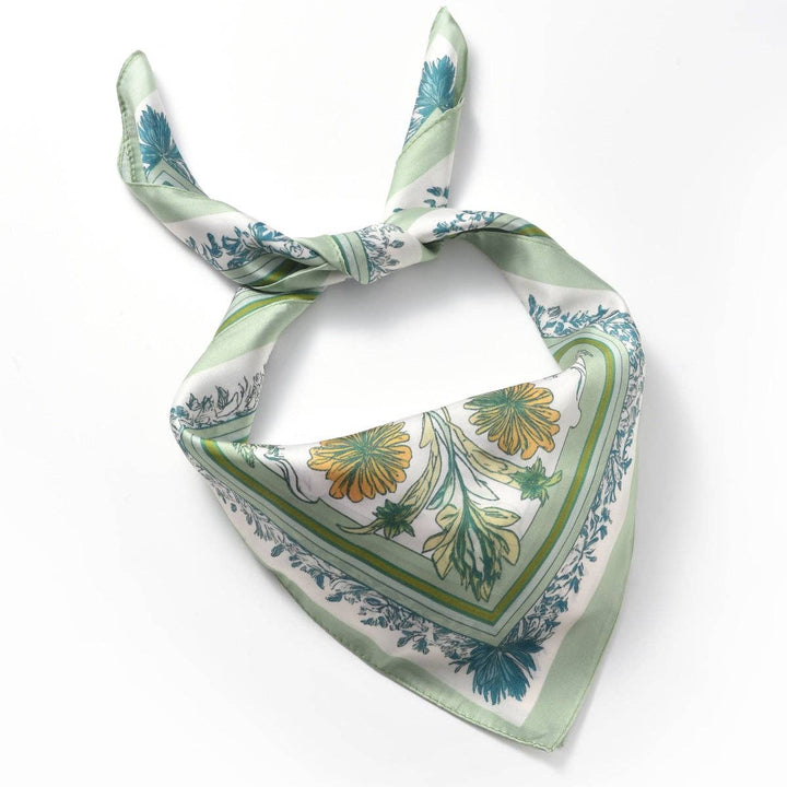 Vintage Botanical Border Square Scarf