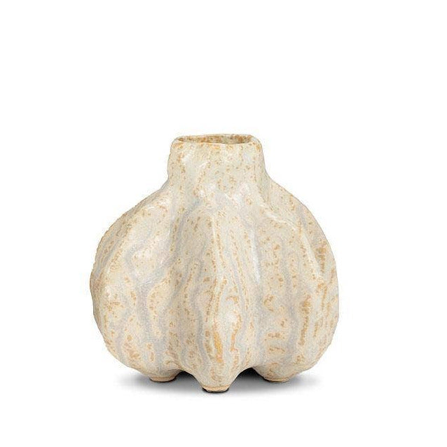 Small Spiny Bulb Vase-Antique White-3.5"H