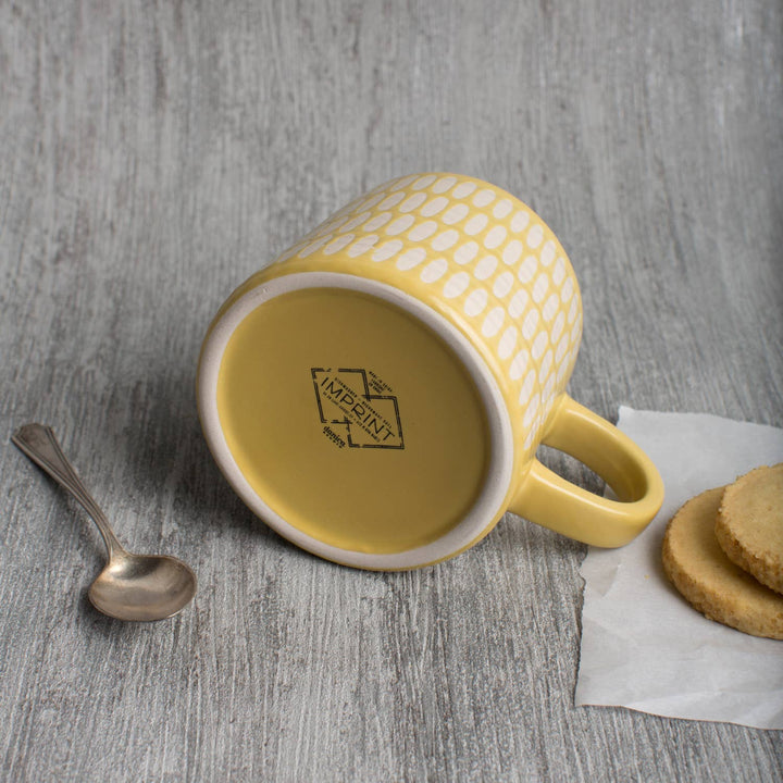 Ochre Imprint Stoneware Mugs 12 oz