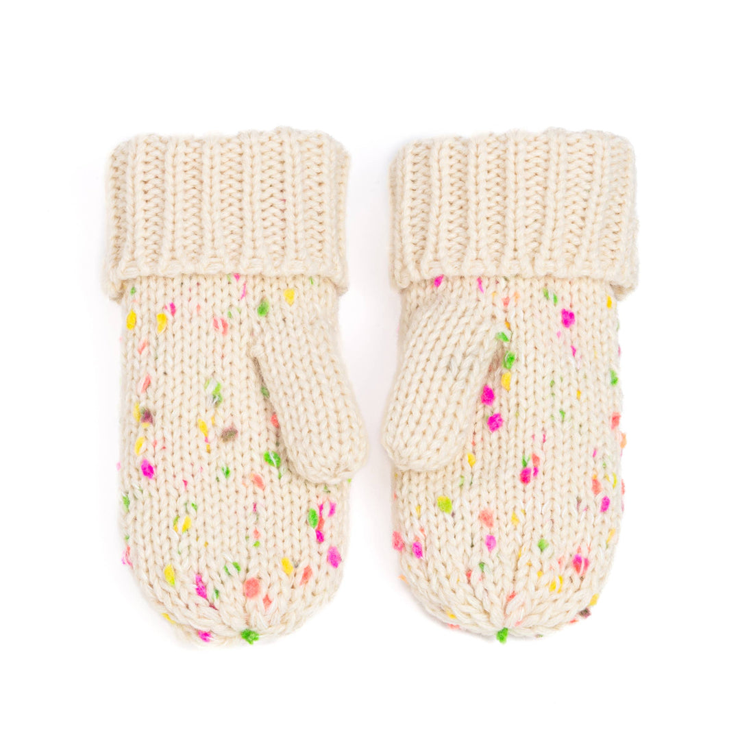 Girls Speckled Knit Mittens