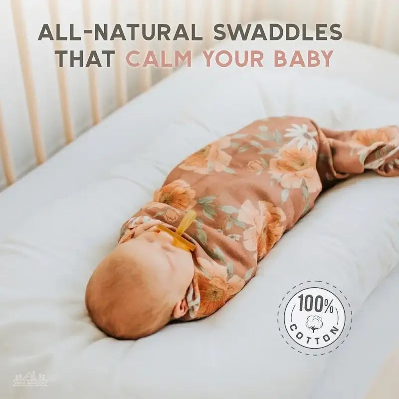 Peony Blooms Swaddle Baby Blanket