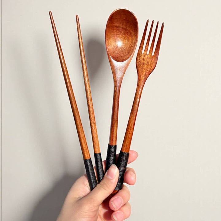 Blue/Grey Coconut Utensil Cutlery Set