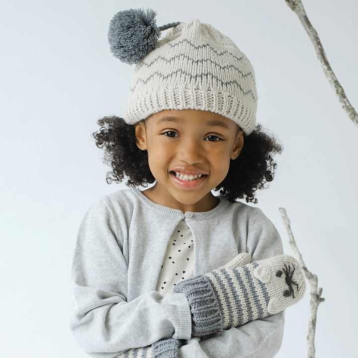 Knitted Cat Mittens for Toddlers & Kids