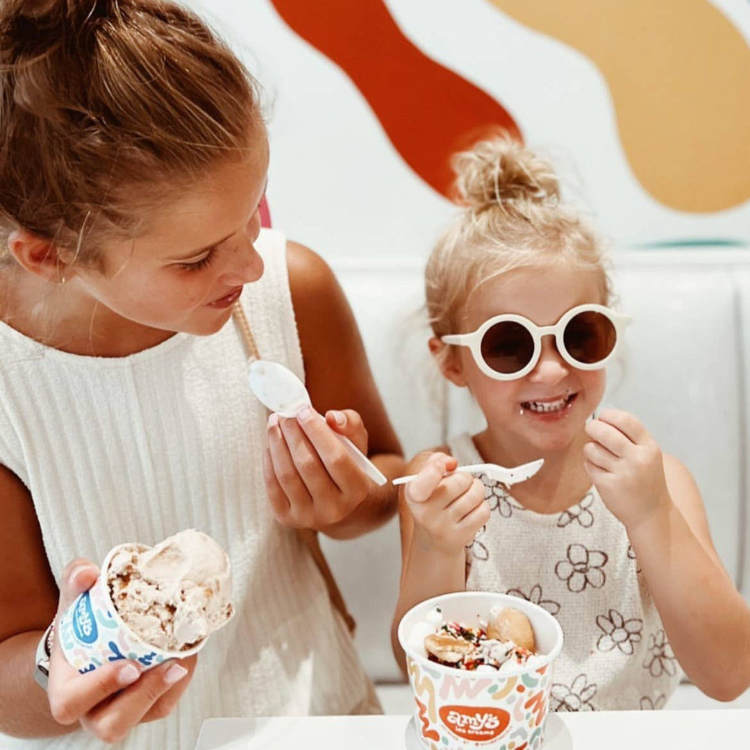 Kids Round Vanilla Sunglasses