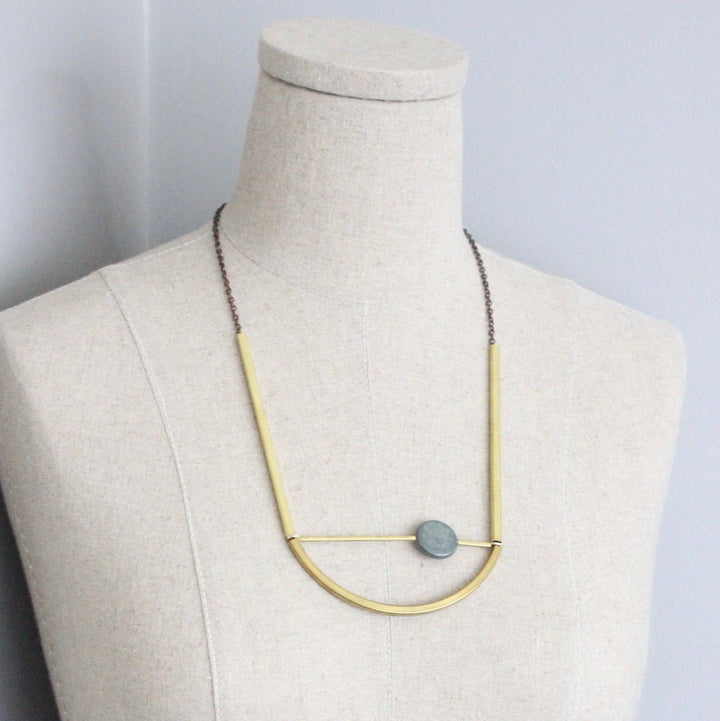 Brass and Jasper Necklace