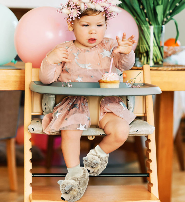 Super Soft Plush Baby Shoes - Wolf