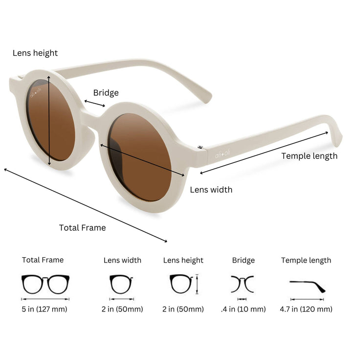 Kids Round Vanilla Sunglasses