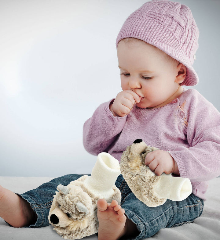Super Soft Plush Baby Shoes - Wolf