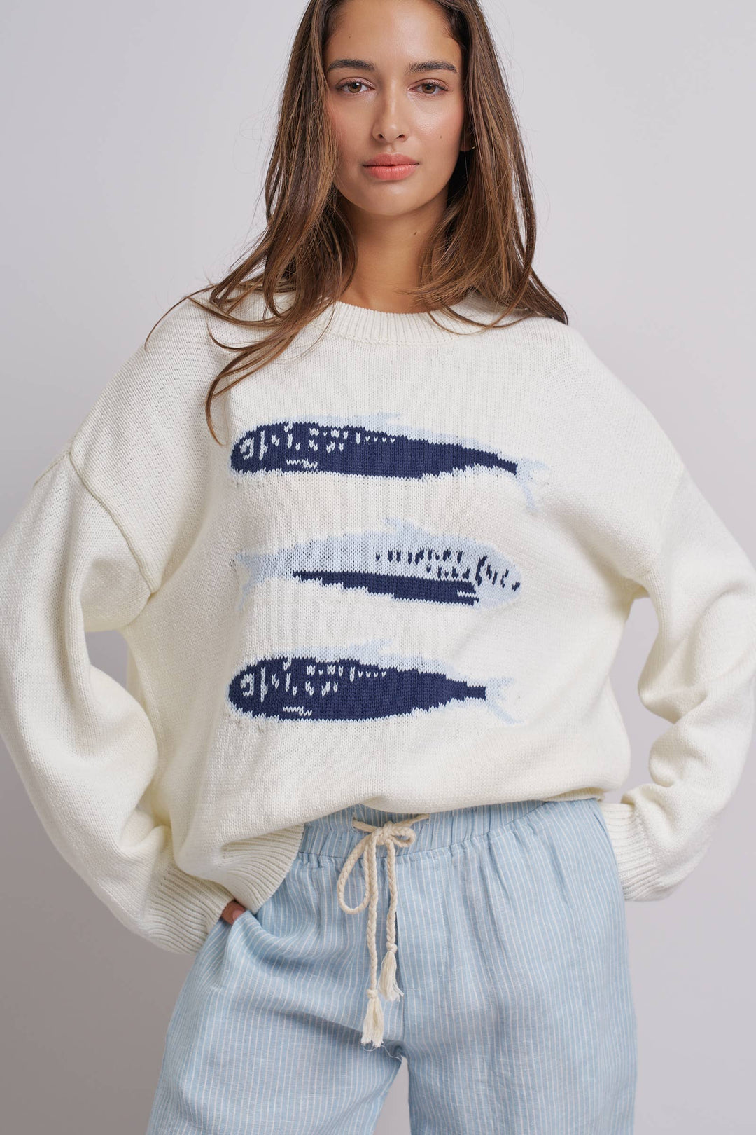 Sardine Oversized Drop-Shoulder Sweater